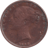 1853 FARTHING ( FINE ) - FARTHING - Cambridgeshire Coins
