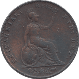 1853 FARTHING ( FINE ) - Farthing - Cambridgeshire Coins