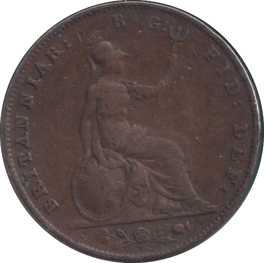 1853 FARTHING ( FINE ) - FARTHING - Cambridgeshire Coins
