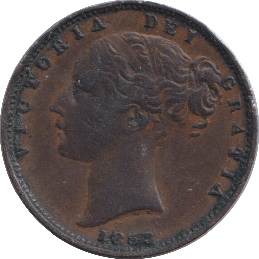 1853 FARTHING ( GVF ) - FARTHING - Cambridgeshire Coins