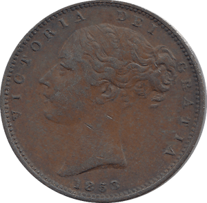 1853 FARTHING ( GVF ) - FARTHING - Cambridgeshire Coins