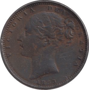 1853 FARTHING ( VF ) - FARTHING - Cambridgeshire Coins
