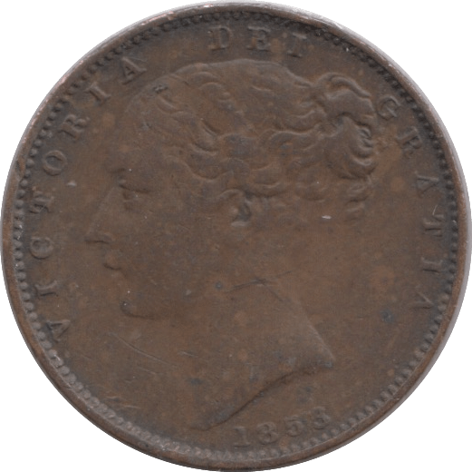 1853 FARTHING ( VF ) - Farthing - Cambridgeshire Coins