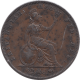 1853 FARTHING ( VF ) - Farthing - Cambridgeshire Coins