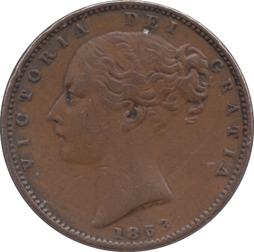 1853 FARTHING ( VF ) - Farthing - Cambridgeshire Coins