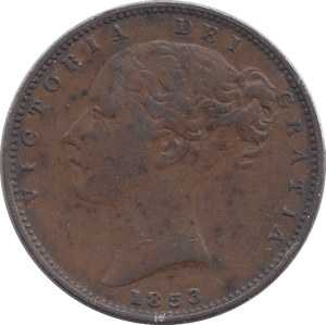 1853 FARTHING ( VF ) - Farthing - Cambridgeshire Coins