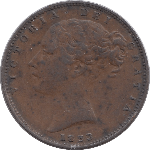 1853 FARTHING ( VF ) - Farthing - Cambridgeshire Coins