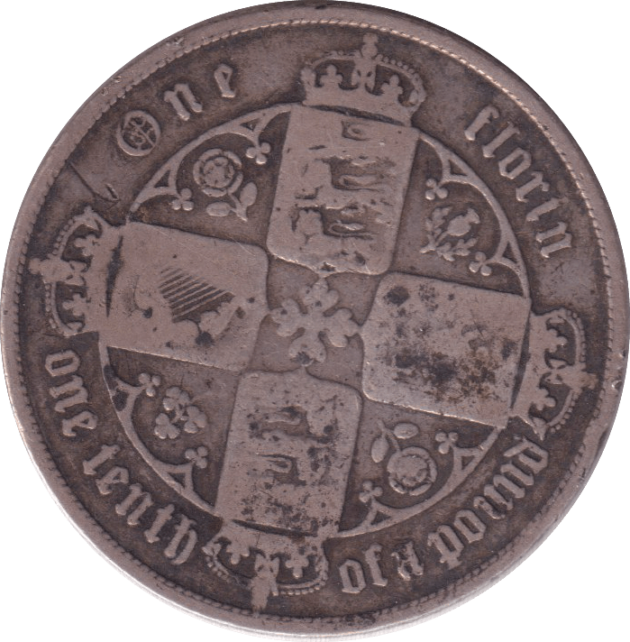1853 FLORIN ( FINE ) - FLORIN - Cambridgeshire Coins