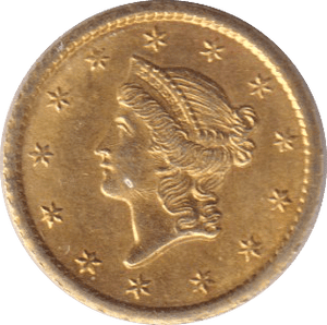 1853 GOLD ONE DOLLAR USA - GOLD WORLD COINS - Cambridgeshire Coins