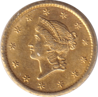 1853 GOLD ONE DOLLAR USA - GOLD WORLD COINS - Cambridgeshire Coins