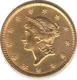 1853 GOLD ONE DOLLAR USA - Gold World Coins - Cambridgeshire Coins