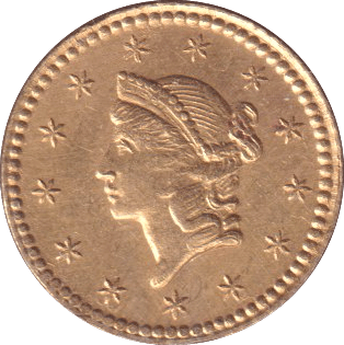1853 GOLD ONE DOLLAR USA - GOLD WORLD COINS - Cambridgeshire Coins
