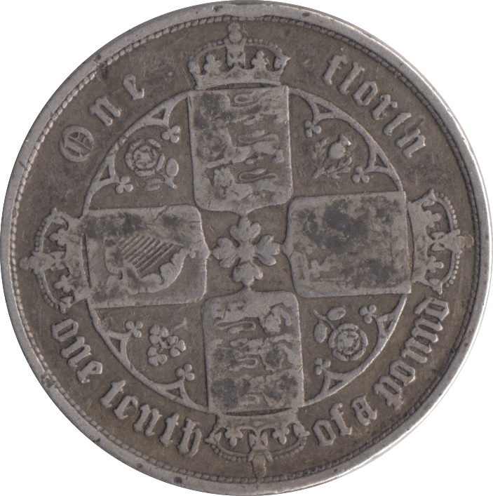 1853 GOTHIC FLORIN ( FINE ) - FLORIN - Cambridgeshire Coins