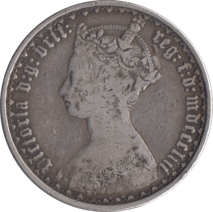 1853 GOTHIC FLORIN ( FINE ) - FLORIN - Cambridgeshire Coins