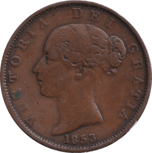 1853 HALF PENNY ( VF ) - HALFPENNY - Cambridgeshire Coins