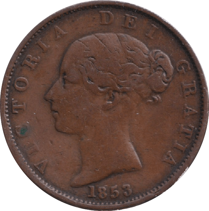 1853 HALF PENNY ( VF ) - HALFPENNY - Cambridgeshire Coins