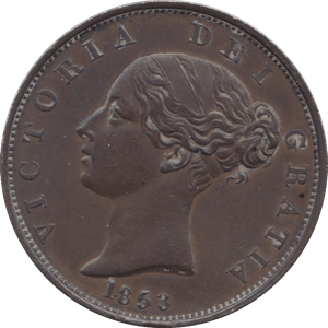 1853 HALFPENNY ( EF ) - HALFPENNY - Cambridgeshire Coins
