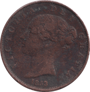 1853 HALFPENNY ( FINE ) - Halfpenny - Cambridgeshire Coins