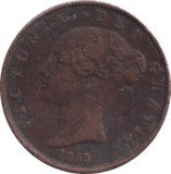 1853 HALFPENNY ( FINE ) - Halfpenny - Cambridgeshire Coins