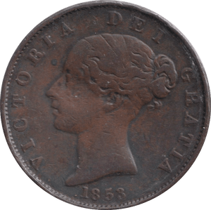 1853 HALFPENNY ( FINE ) - HALFPENNY - Cambridgeshire Coins