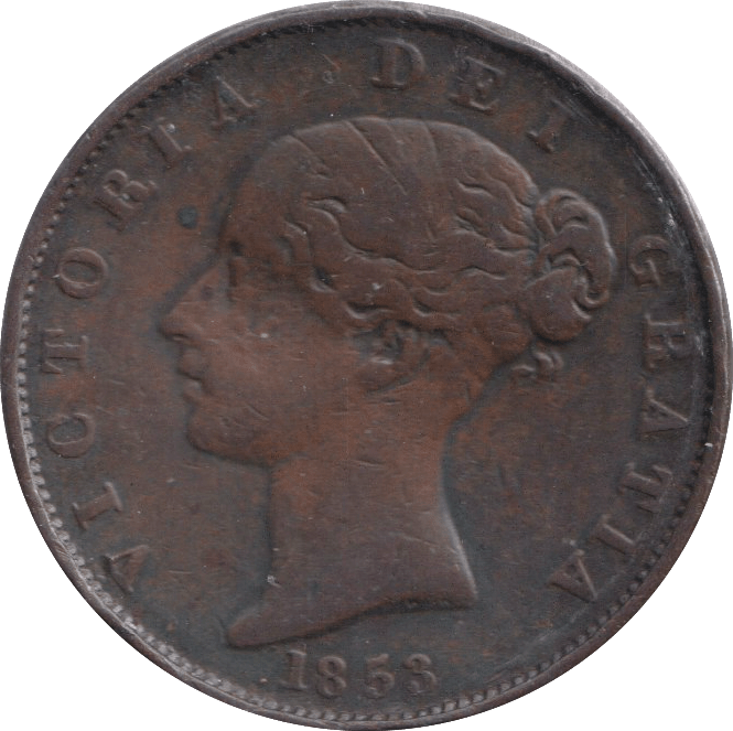1853 HALFPENNY ( FINE ) - HALFPENNY - Cambridgeshire Coins