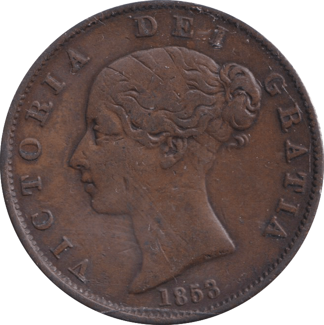 1853 HALFPENNY ( FINE ) - HALFPENNY - Cambridgeshire Coins