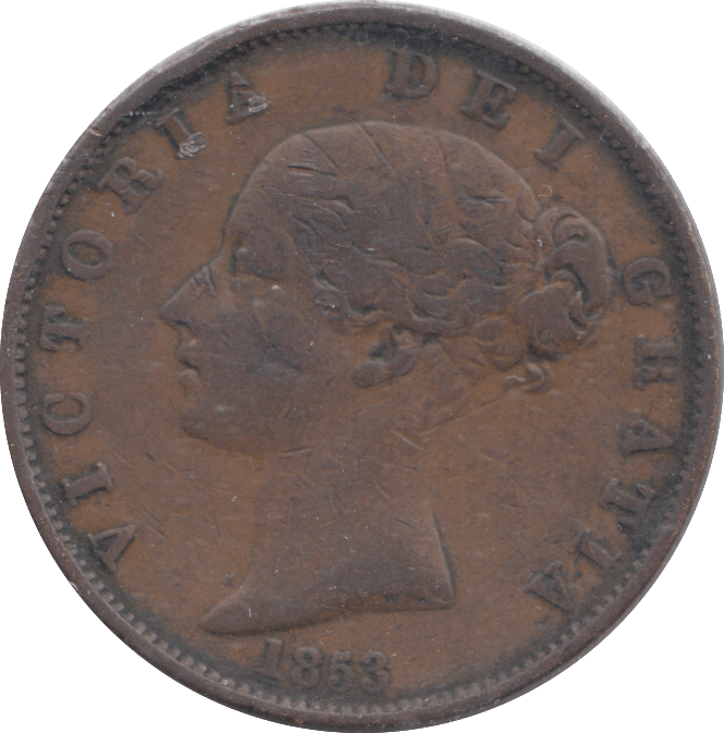 1853 HALFPENNY ( GF ) - HALFPENNY - Cambridgeshire Coins