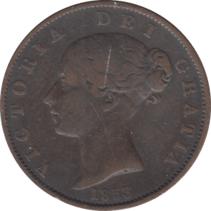 1853 HALFPENNY ( GF ) - HALFPENNY - Cambridgeshire Coins