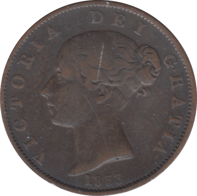 1853 HALFPENNY ( GF ) - HALFPENNY - Cambridgeshire Coins