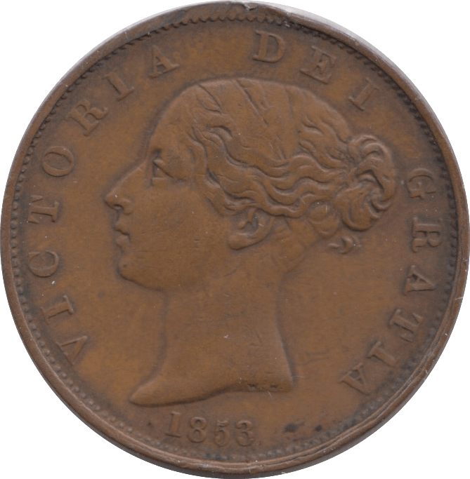 1853 HALFPENNY ( GVF ) - Halfpenny - Cambridgeshire Coins