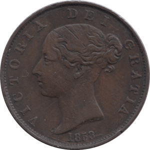 1853 HALFPENNY ( GVF ) - Halfpenny - Cambridgeshire Coins