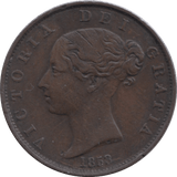 1853 HALFPENNY ( GVF ) - Halfpenny - Cambridgeshire Coins