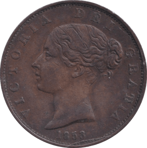 1853 HALFPENNY ( GVF ) - HALFPENNY - Cambridgeshire Coins