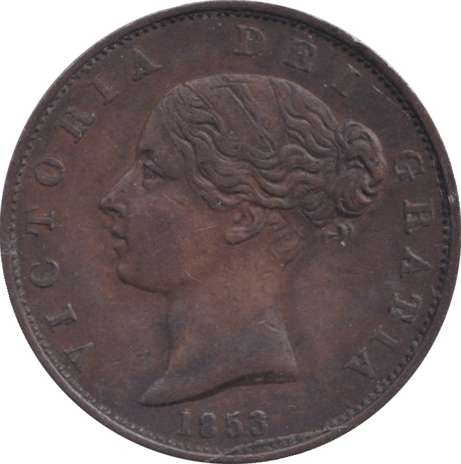 1853 HALFPENNY ( GVF ) - HALFPENNY - Cambridgeshire Coins