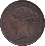 1853 HALFPENNY ( GVF ) - HALFPENNY - Cambridgeshire Coins