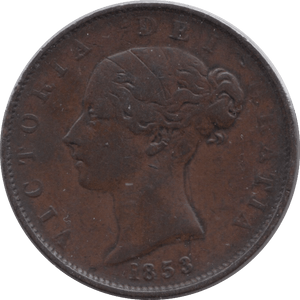 1853 HALFPENNY ( GVF ) - Halfpenny - Cambridgeshire Coins