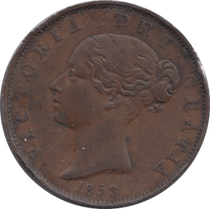 1853 HALFPENNY ( GVF ) - Halfpenny - Cambridgeshire Coins