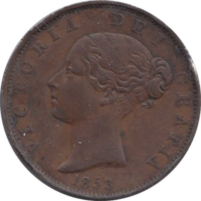 1853 HALFPENNY ( GVF ) - Halfpenny - Cambridgeshire Coins
