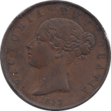 1853 HALFPENNY ( GVF ) - Halfpenny - Cambridgeshire Coins