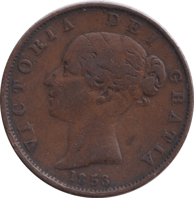 1853 HALFPENNY ( VF ) - HALFPENNY - Cambridgeshire Coins