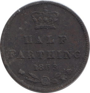 1853 HLF FARTHING F81 ( FINE ) - HALF FARTHING - Cambridgeshire Coins
