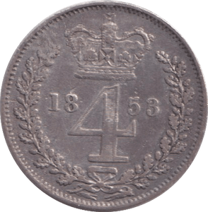 1853 MAUNDY FOUR PENCE ( VF ) - MAUNDY FOURPENCE - Cambridgeshire Coins