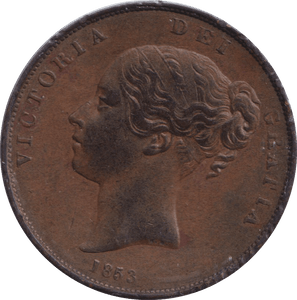 1853 PENNY ( AUNC ) - PENNY - Cambridgeshire Coins