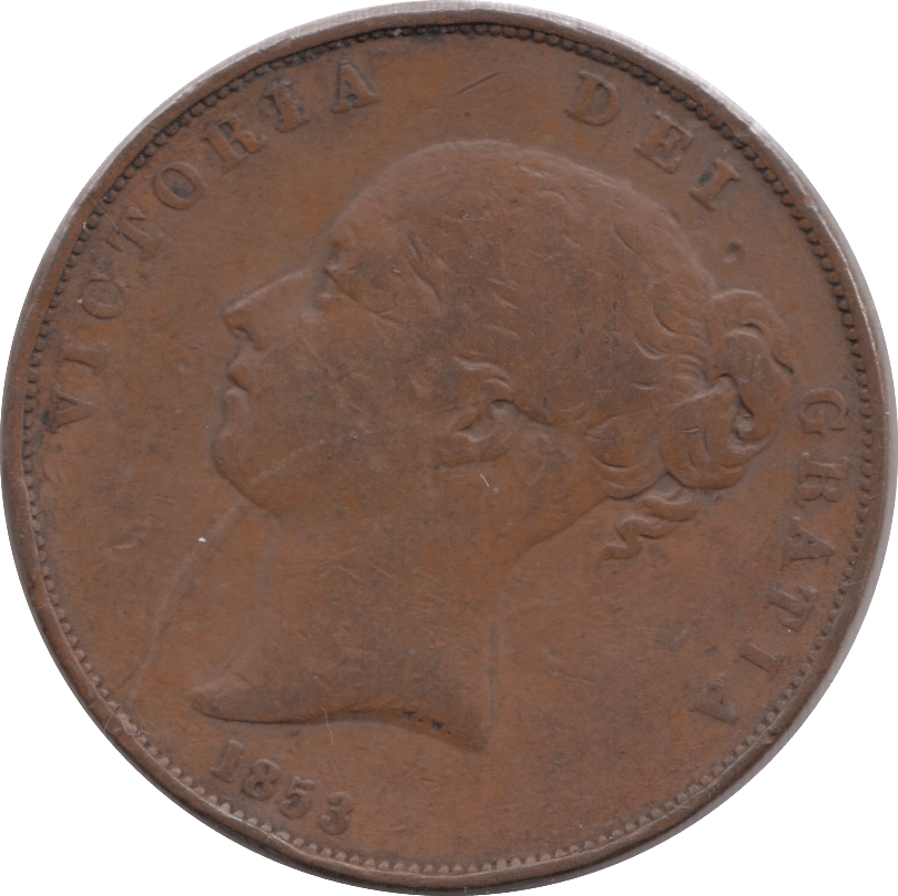 1853 PENNY ( FINE ) - Penny - Cambridgeshire Coins