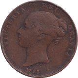 1853 PENNY ( FINE ) - WORLD COINS - Cambridgeshire Coins