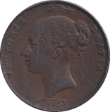 1853 PENNY ( GVF ) - PENNY - Cambridgeshire Coins