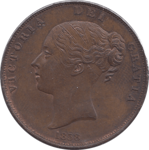 1853 PENNY ( UNC ) - Penny - Cambridgeshire Coins