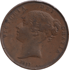 1853 PENNY ( VF ) - PENNY - Cambridgeshire Coins