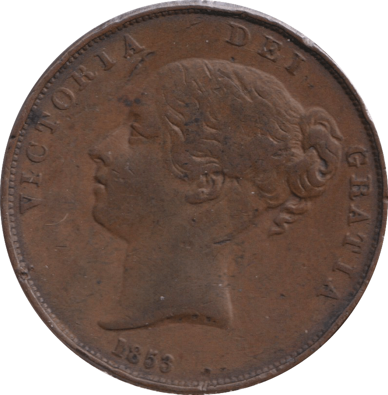 1853 PENNY ( VF ) - PENNY - Cambridgeshire Coins