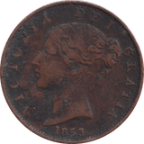 1853 PENNY VICTORIA ( FINE ) - PENNY - Cambridgeshire Coins